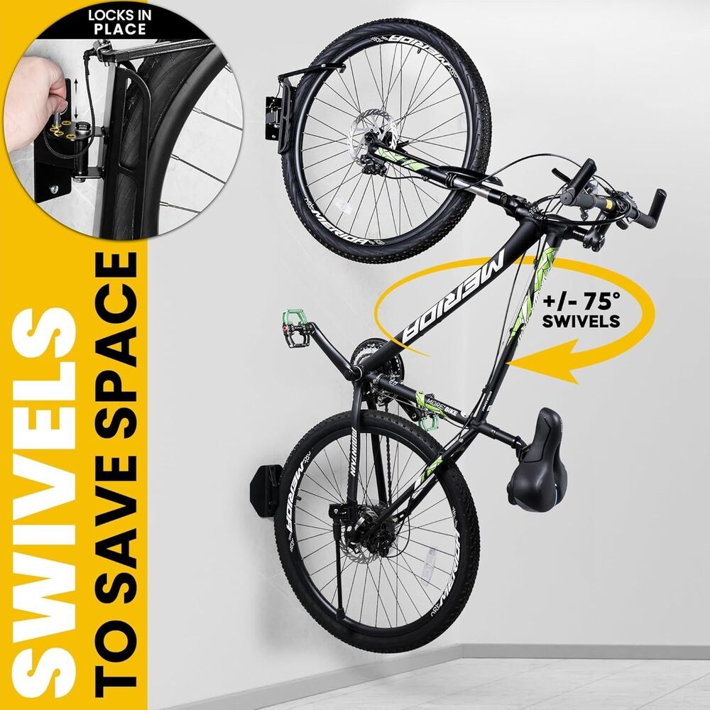 3 Pack Ridge Products Swivel Bike Wall Mount Garage Bicycle Racks